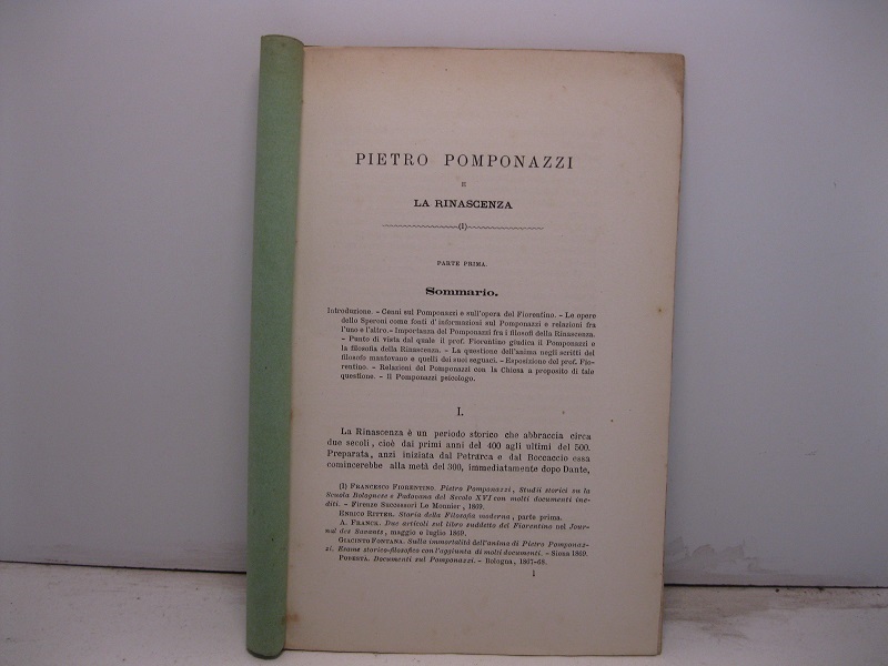 Pietro Pomponazzi e la rinascenza